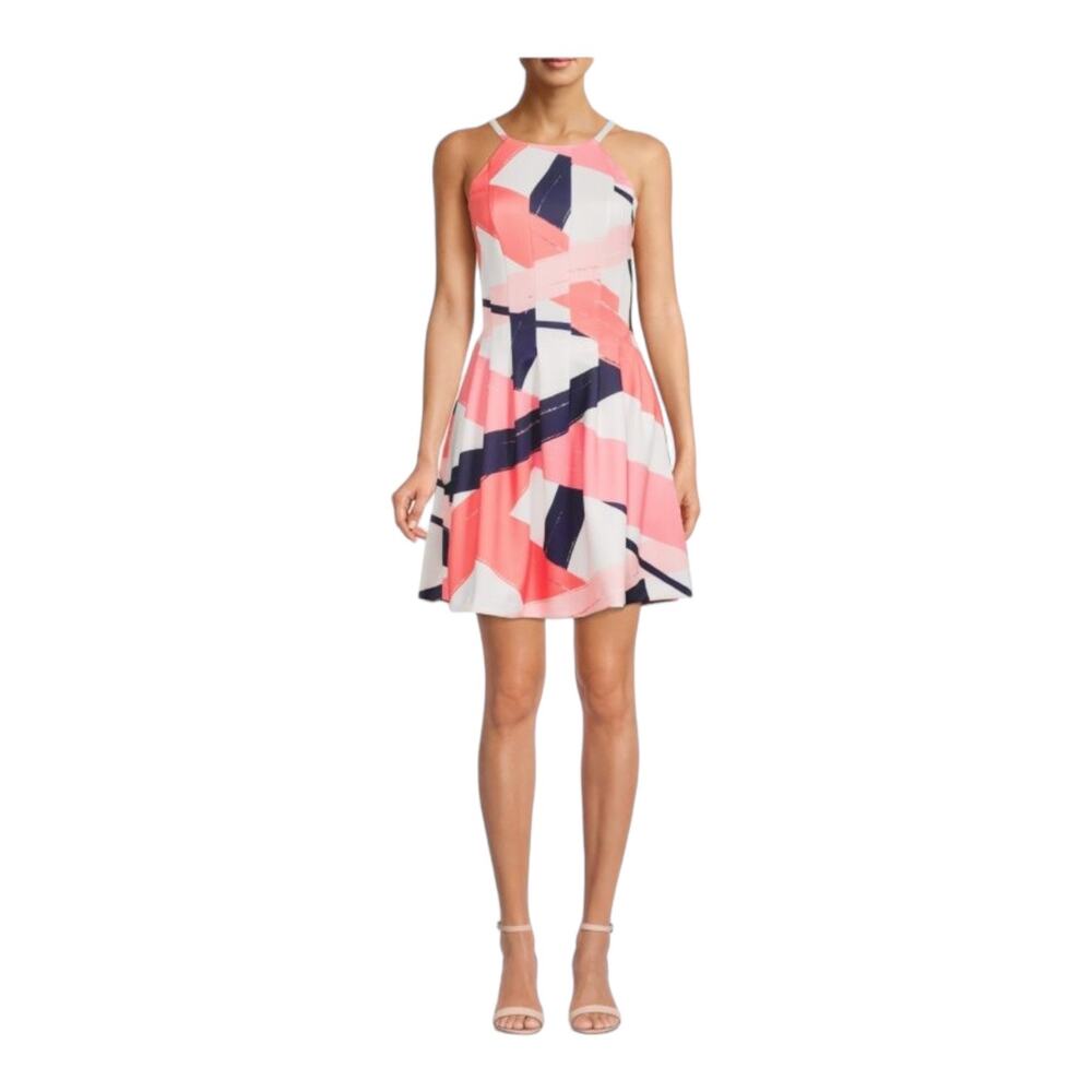 Vince Camuto dress brushstroke print fit & flare size 4